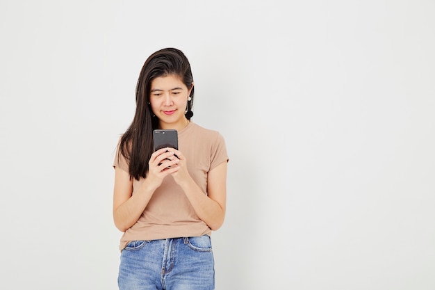 Young Woman Use  Mobile Phone