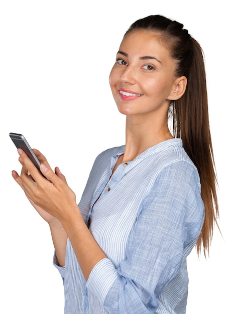 Young Woman Using a Cell Phone