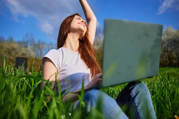 Young woman using phone