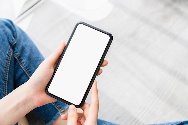 Young woman using a smartphone