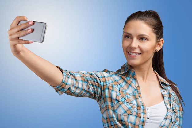 Young woman using smartphone