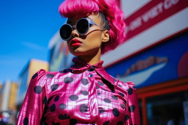 Photo young woman in vintage retro clothing