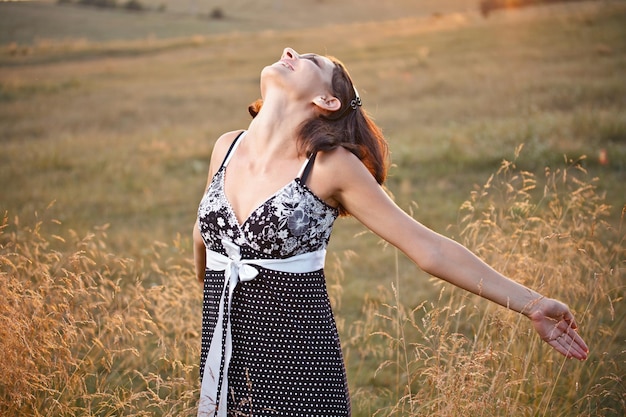 Young woman walking