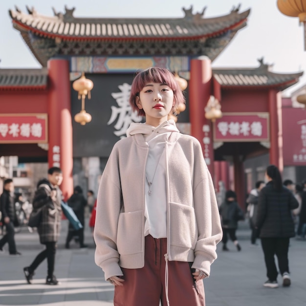 Photo a young woman wearing dress