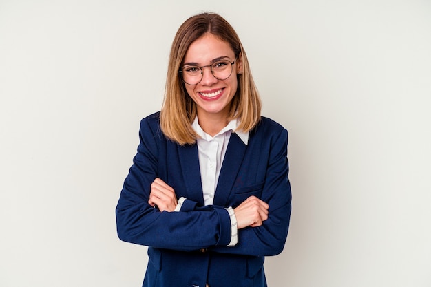 Young woman wearing glasses posing