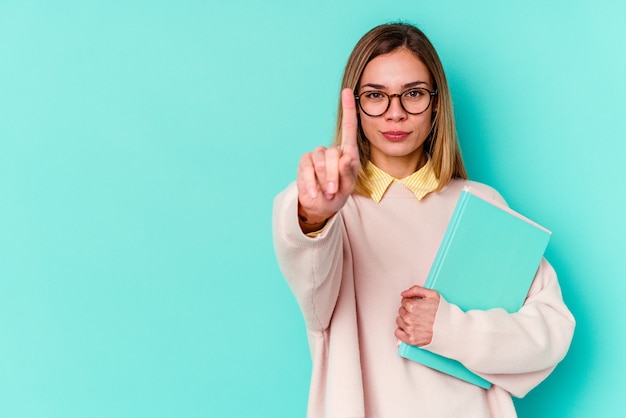 Young woman wearing glasses posing