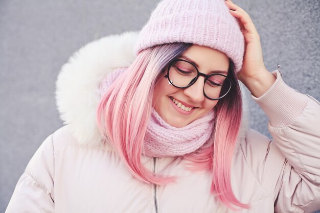 Young woman in the winter