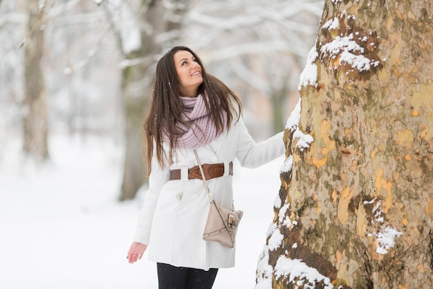 Young woman at winter