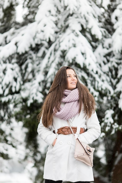 Young woman at winter