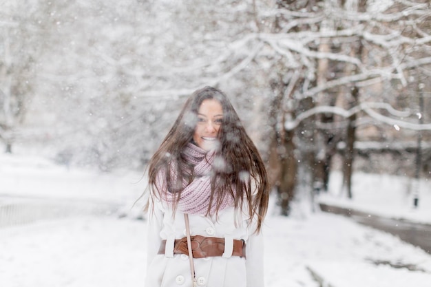 Young woman at winter