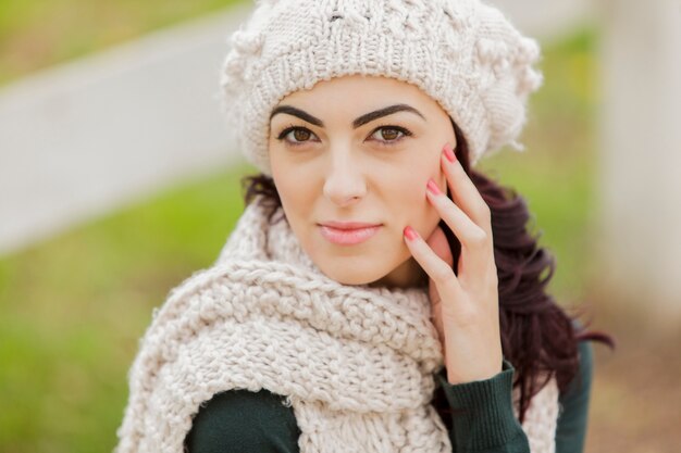 Young woman at winter