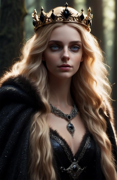 The young woman of a witch queen