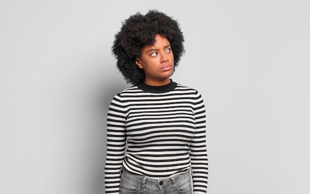 Young woman with afro hairstyle