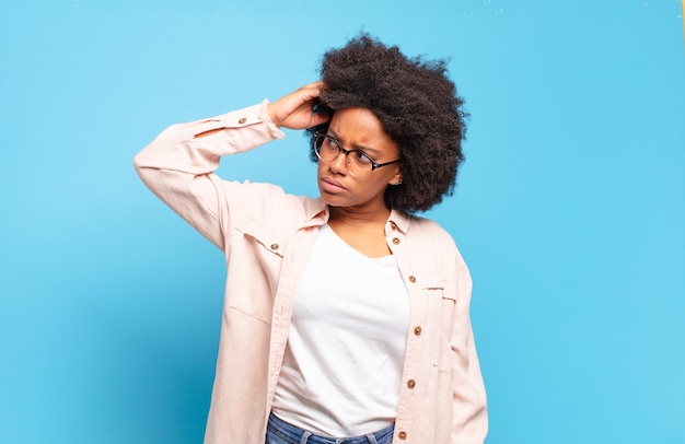 Young woman with afro hairstyle