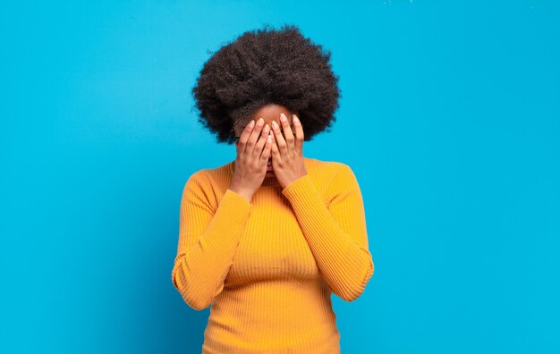 Young woman with afro hairstyle