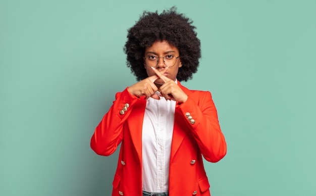 Young woman with afro hairstyle