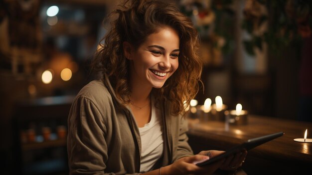 Photo young woman with book in hands