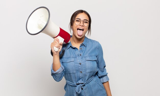 Young woman with cheerful attitude