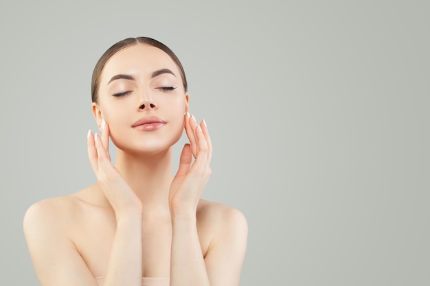 Young woman with clear skin