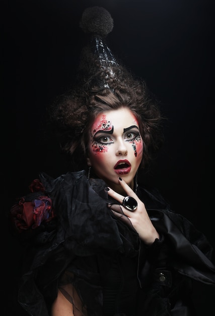 Young woman with creative make up. 
