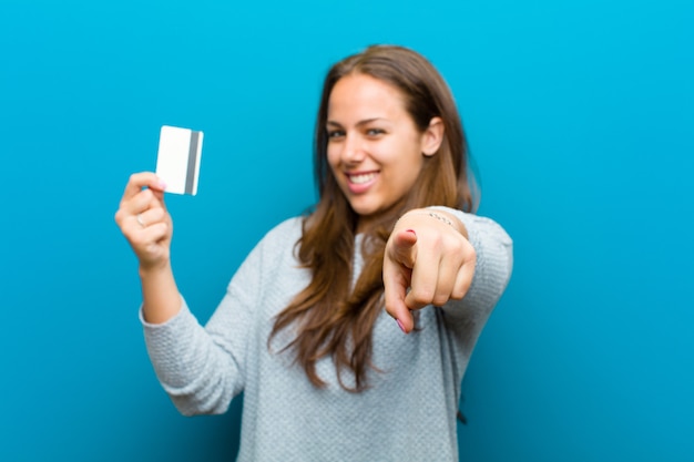 Young woman with a credit card