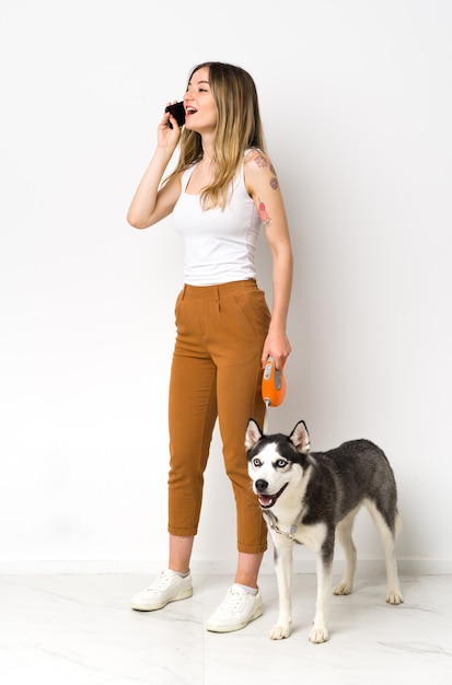 Young woman with dog