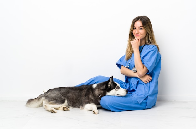 Young woman with dog