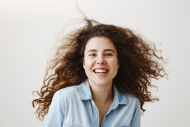 Young woman with expressions