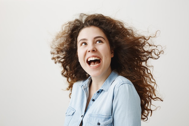 Young woman with expressions