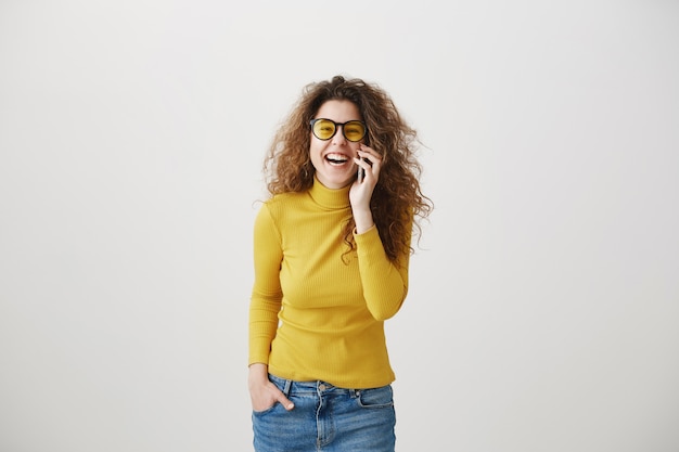 Young woman with expressions