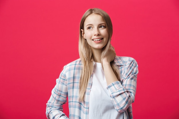 Young woman with expressions