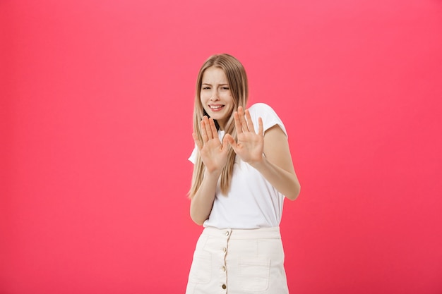 Young woman with expressions