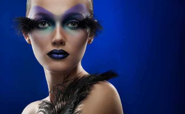 Young woman with fantasy makeup