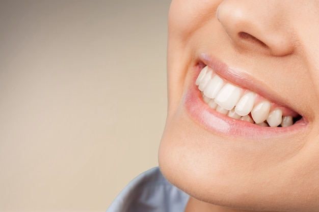 Young  woman with great healthy white teeth.