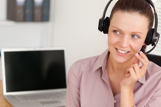 Young woman with headphones