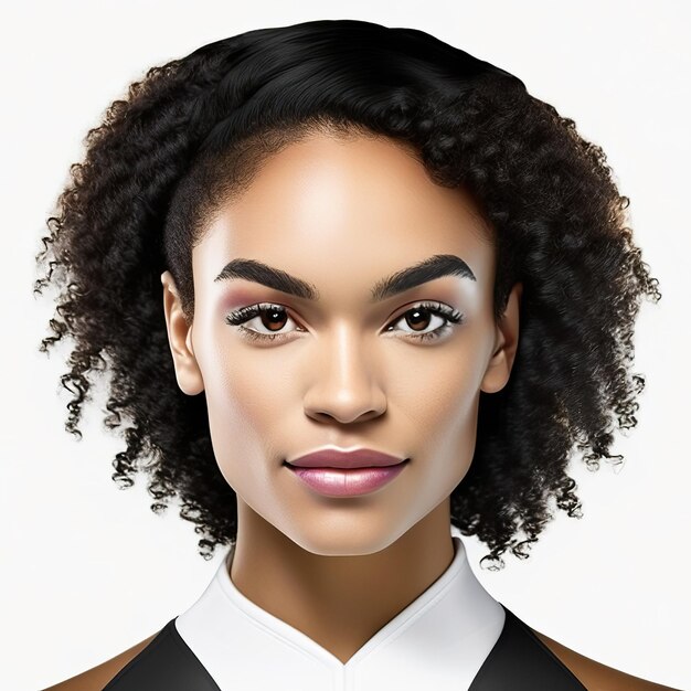 Photo young woman with ideal skin for beauty products generative ai