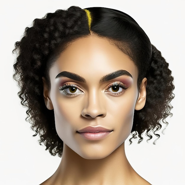 Young woman with ideal skin for beauty products Generative AI