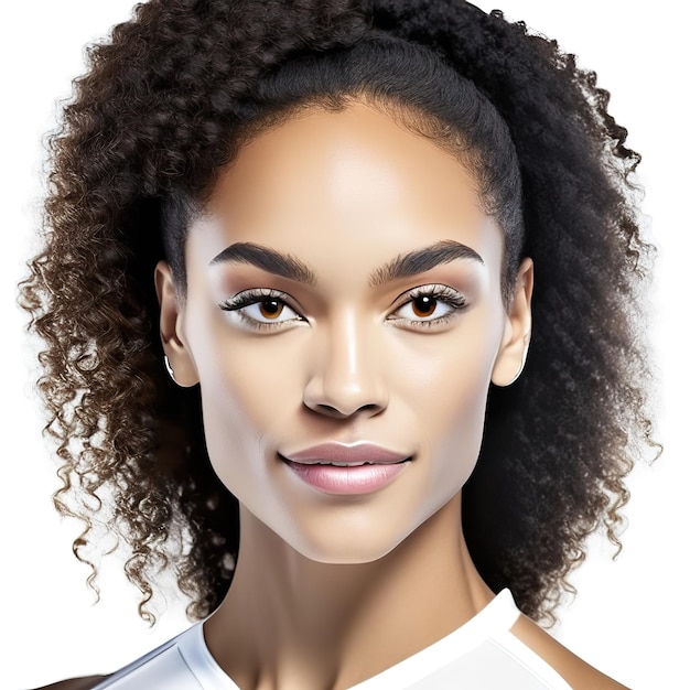 Young woman with ideal skin for beauty products Generative AI