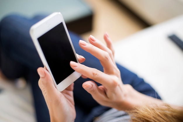 Young woman with mobile phone