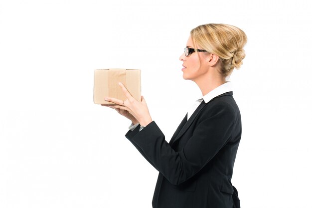 Young woman with a parcel