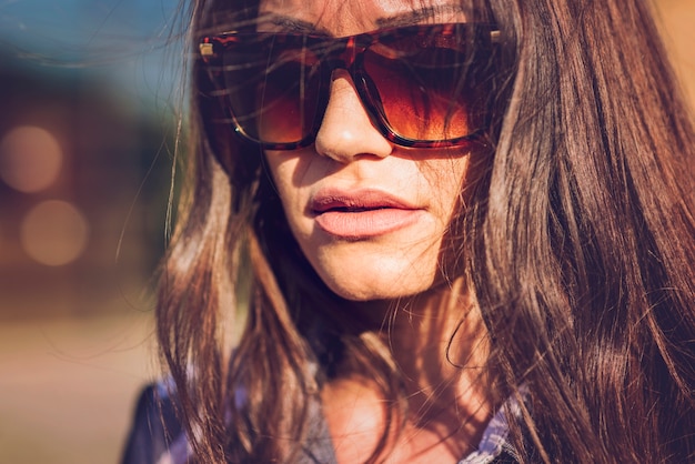 Young woman with sunglasses