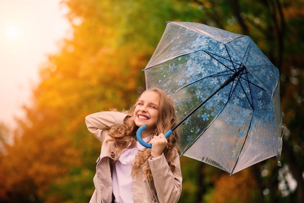 Young woman with umbrella