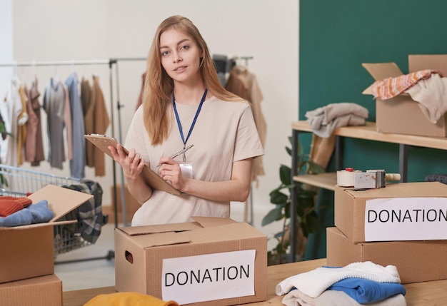 Young Woman Working In Charity