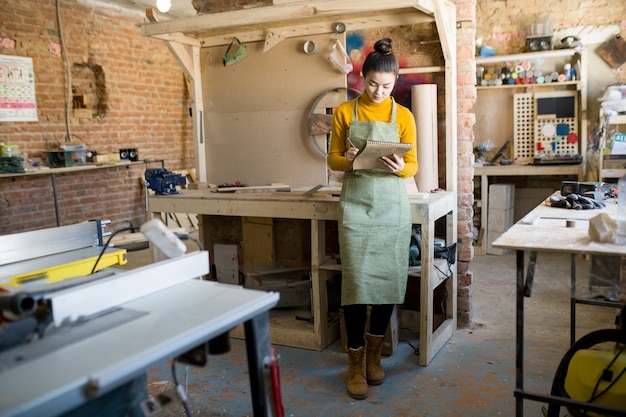 Young Woman in Workshop