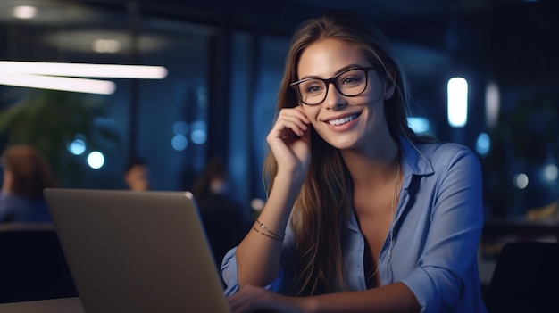 young women with laptop