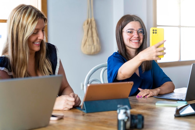 Young Women Working In The Office