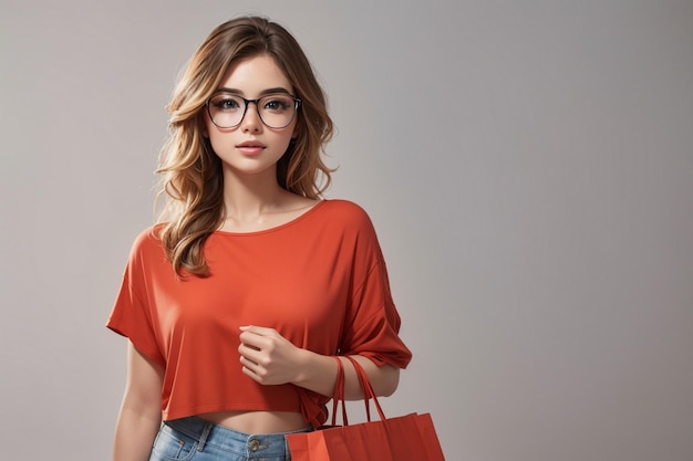 Young womens with shopping bag