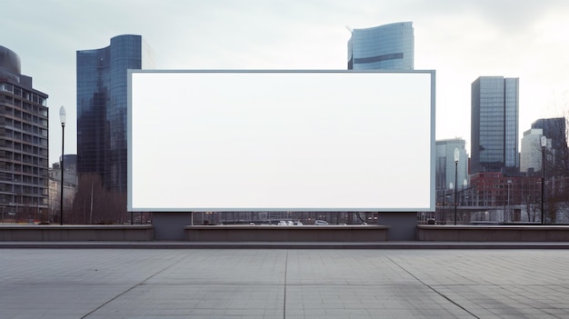 Your Design Here Vibrant City Billboard Mockup on a Summer Day