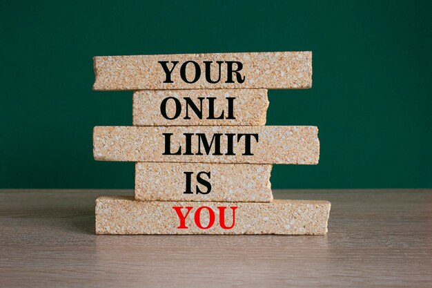 Your only limit is you symbol Brick blocks form the expression Your only limit is you