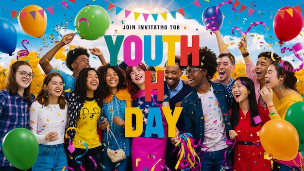 Youth Day for banner brochure flyer greeting invitation card